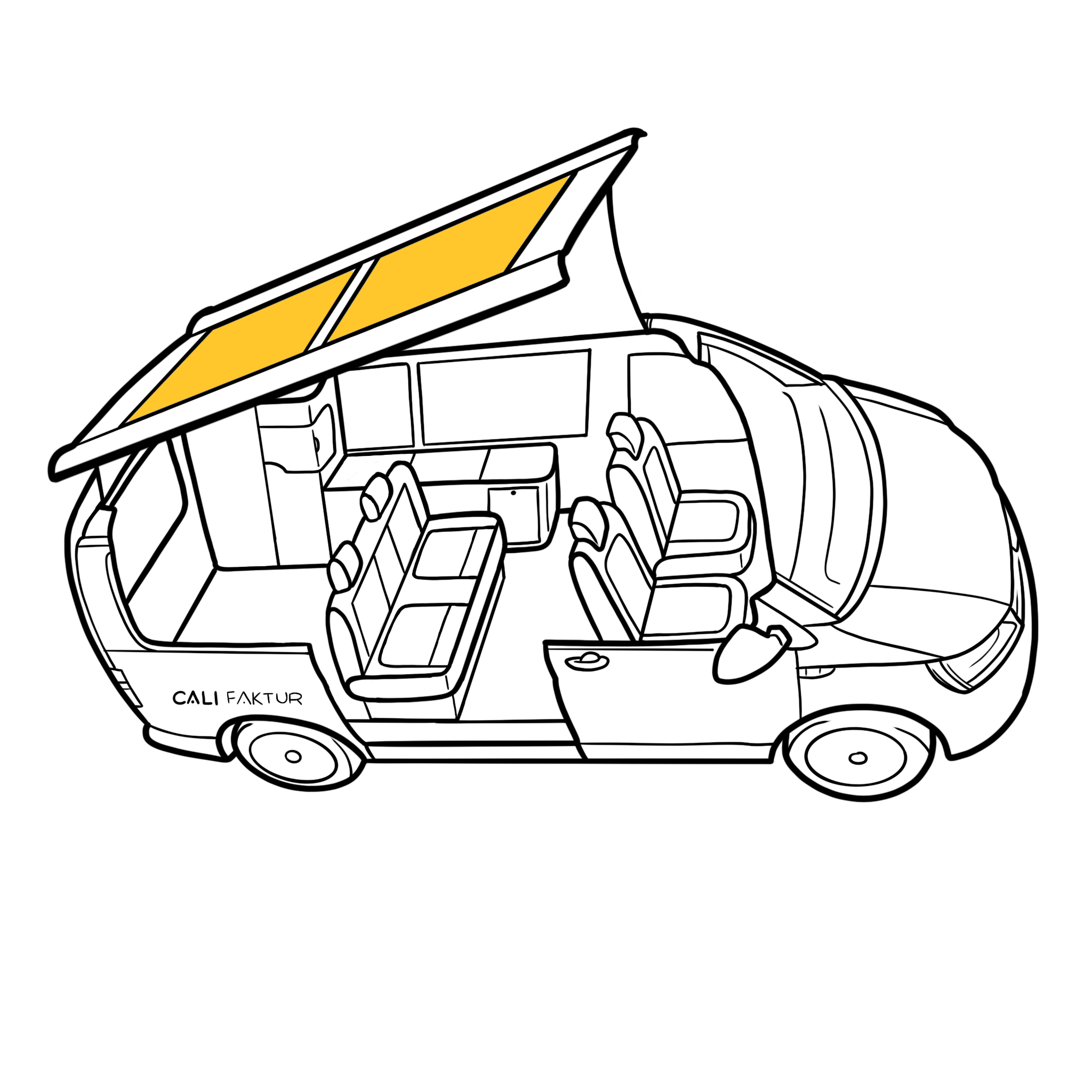 Califaktur VW California T6.1 Ocean Coast – solar module 310Wp - Battery Sense