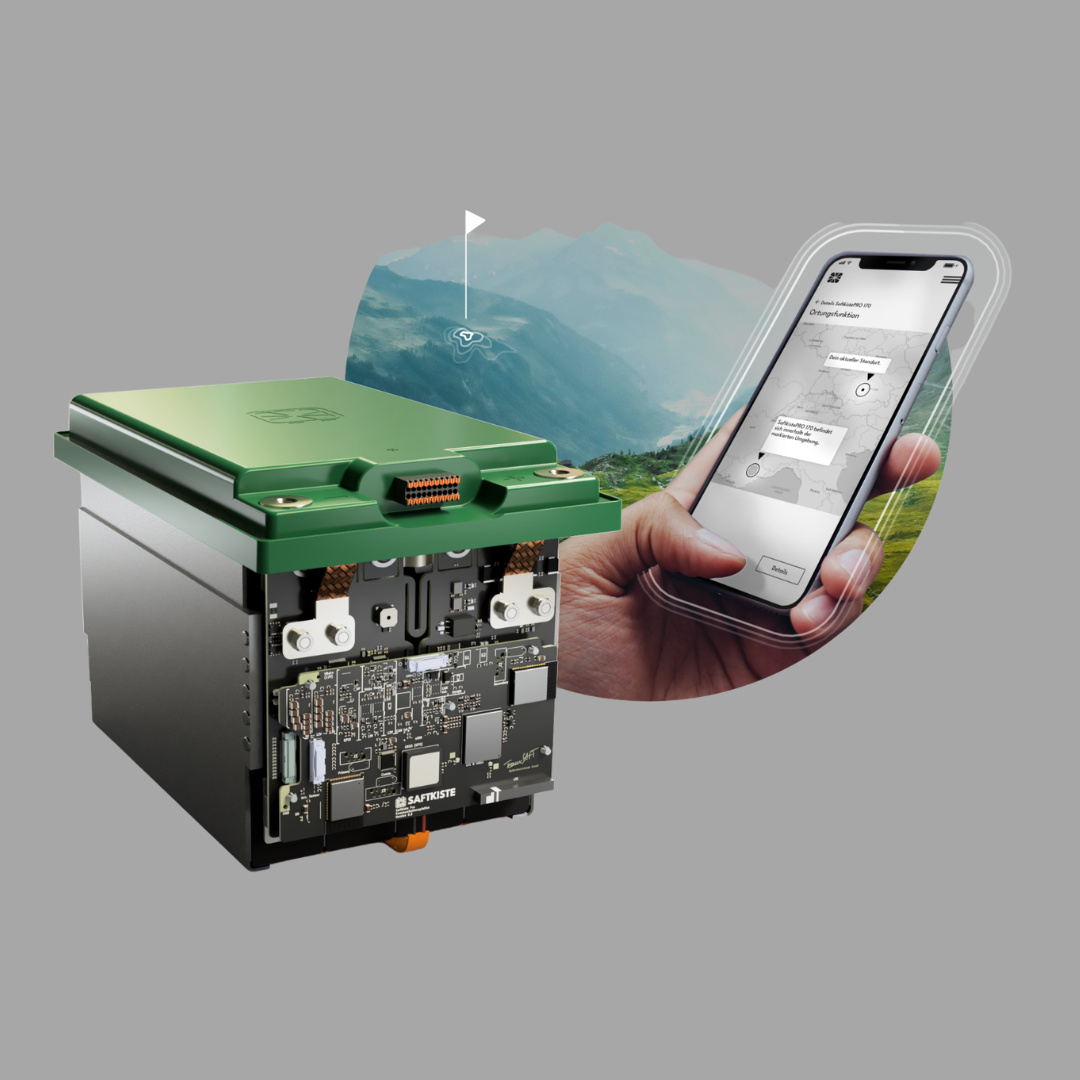 Geofencing‑Funktion: Virtueller Sicherheitsradius um einen Camper mit Push‑Benachrichtigung bei Bewegung