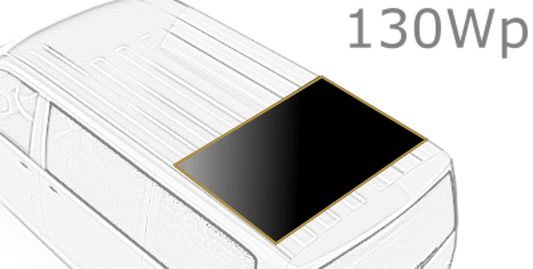 Califaktur Solarmodul für VW Multivan T5 T6 T6.1 130Wp - Califaktur.de